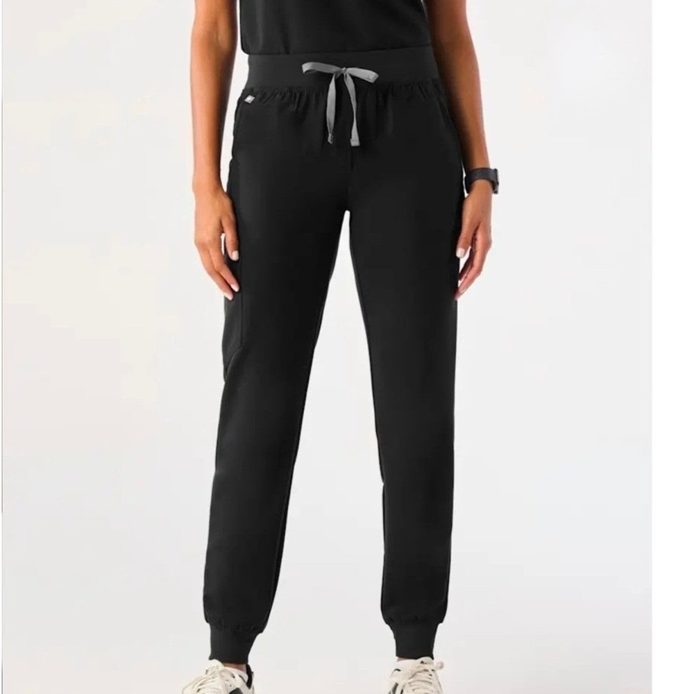 FIGS Womens Zamora Jogger Scrub Pants XXL Black Technical Cargo Medical minimal